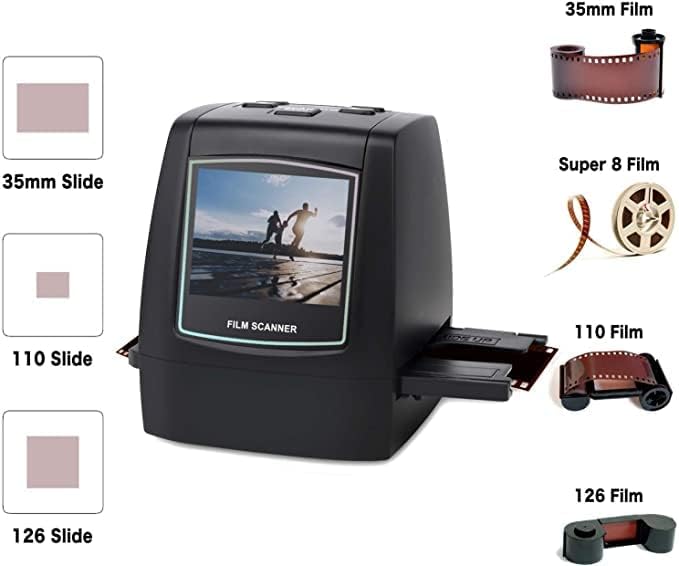 DIGITNOW! Film-Scanner Diascanner Tragbarer hochauflösender 22MP All-In-1-Film- und Diascanner für S