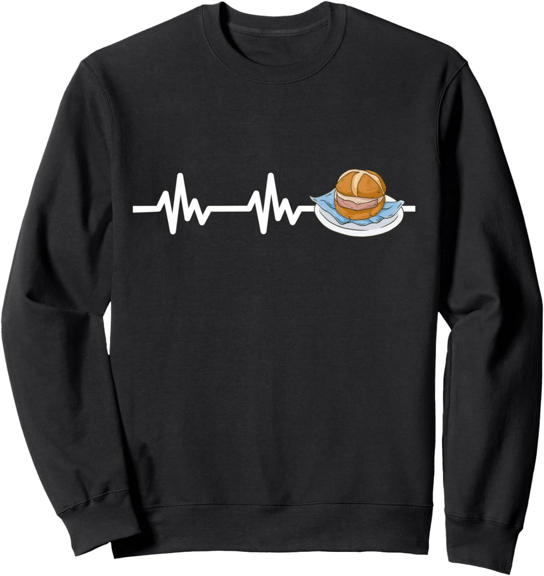 Fleischkäse Herzschlag Leberkäse Herzfrequenz Sweatshirt