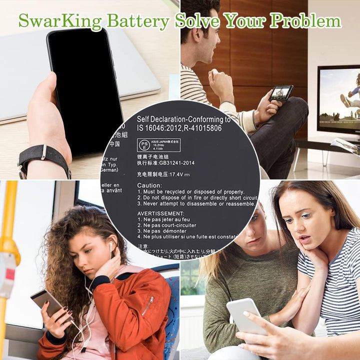 SwarKing Ersatz Akku Kompatibel mit B41N1526 Asus ROG Strix FX60VM FX502VM GL502VT S5 S5V S5VM Serie