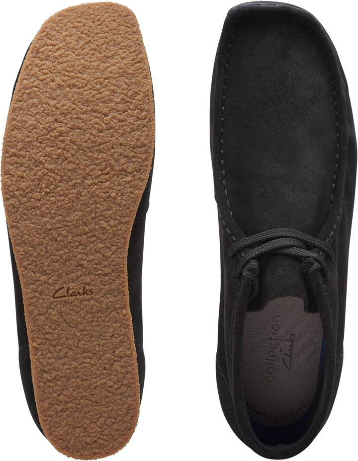 Clarks Herren Shacre Stiefel Stiefelette 42 EU Schwarze Velourslederoptik, 42 EU Schwarze Veloursled