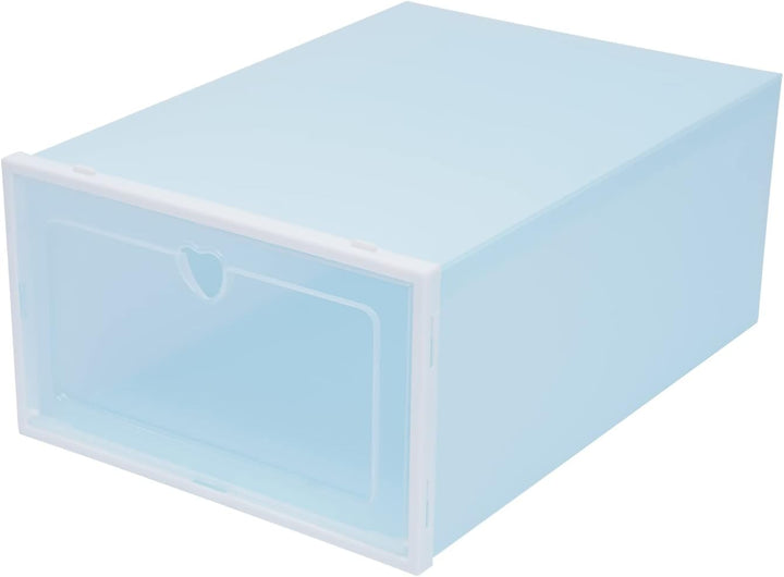 Schuhboxen, 20 Stück Stapelbarer Kunststoff Schuhaufbewahrungsbox Transparenter Schuhboxen Set Faltb