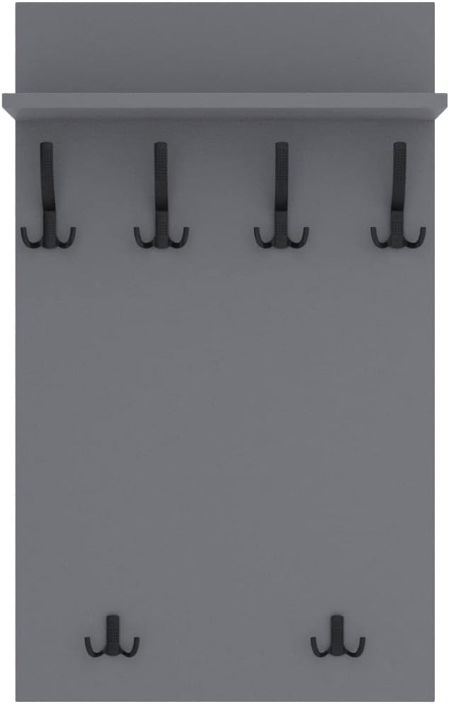 AKKE 100x60 | MAXI Garderobenpaneel Wandgarderobe Garderobe Wandpaneel Kleiderstange SCHWARZ | LIGHT