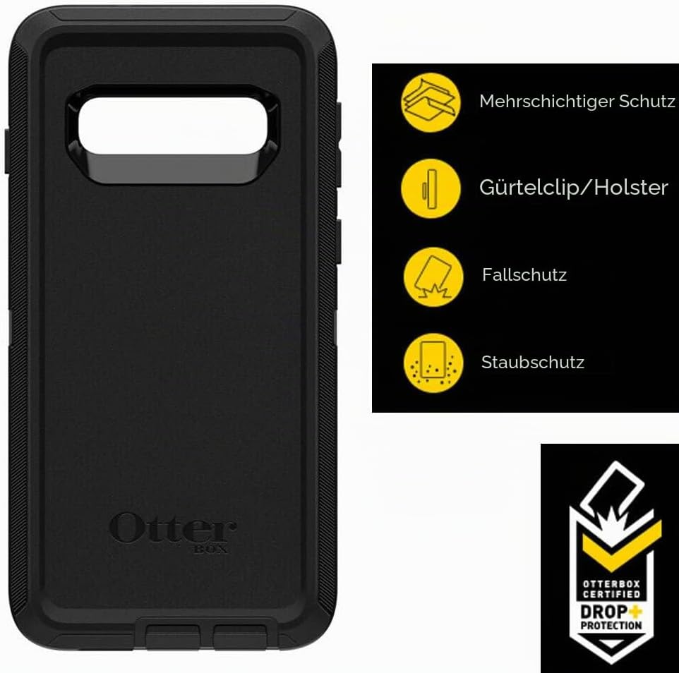 OtterBox Defender Hülle für Galaxy S10, stossfest, sturzsicher, Ultra-robust, schützende Hülle, 4X g