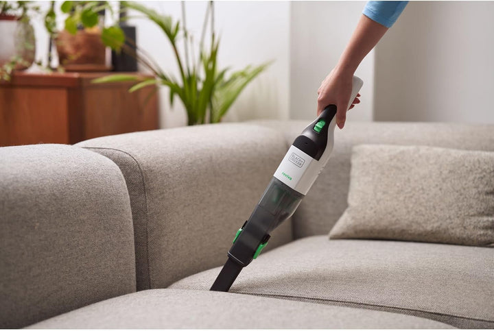 BLACK+DECKER reviva Akku-Handstaubsauger (7,2V, 2.0Ah, nachhaltiges Gehäuse aus 50V% recyceltem Plas
