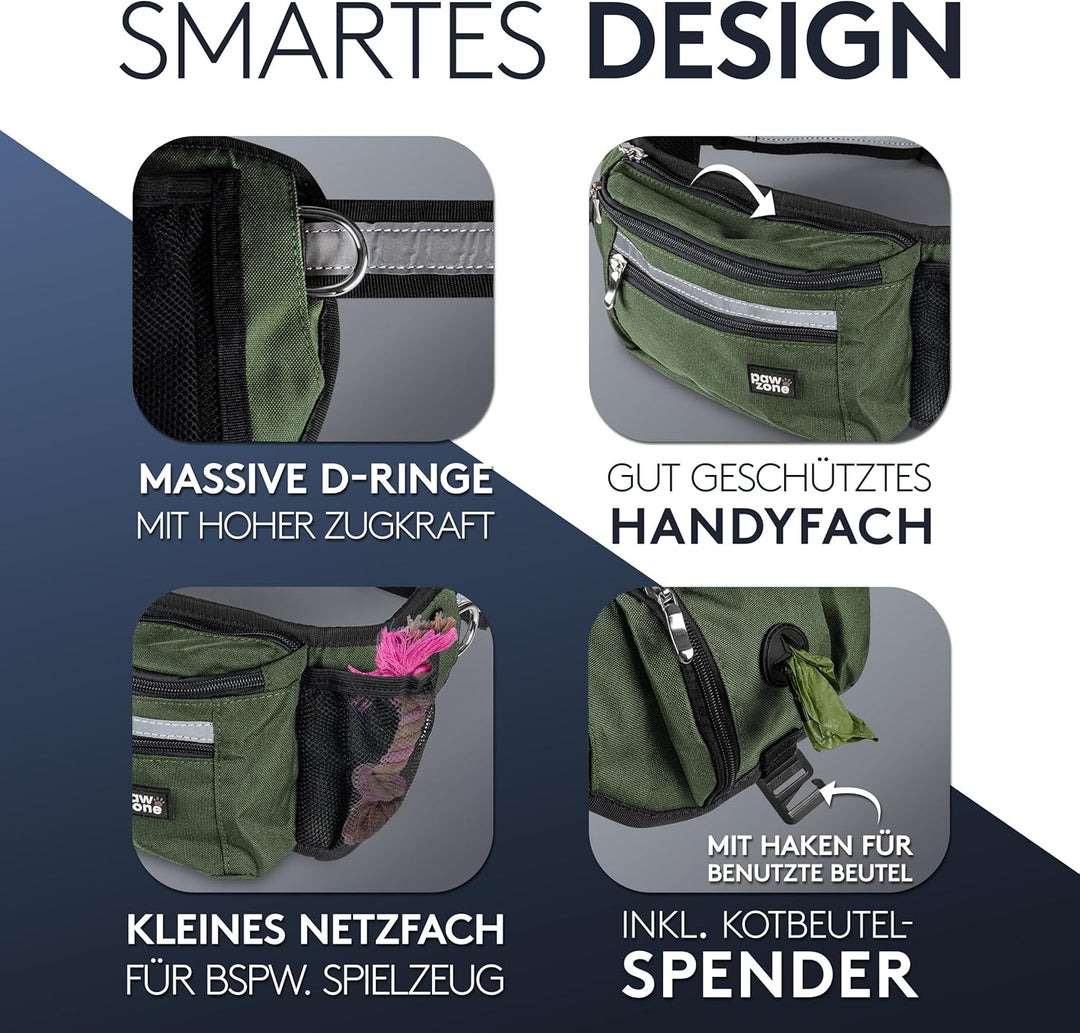 Futterbeutel Hunde - Leckerlibeutel für Hunde - Bauchtasche für Hunde Zubehör - Leckerlitasche für H
