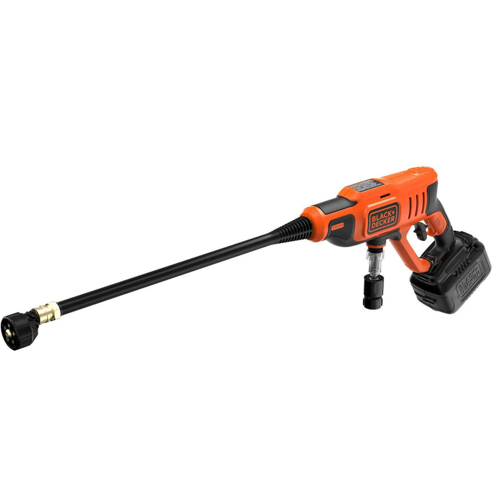 Black+Decker Akku-Druckreiniger BCPC18B (18V, 24 bar, mobiler Druckreiniger zur Reinigung oder Bewäs