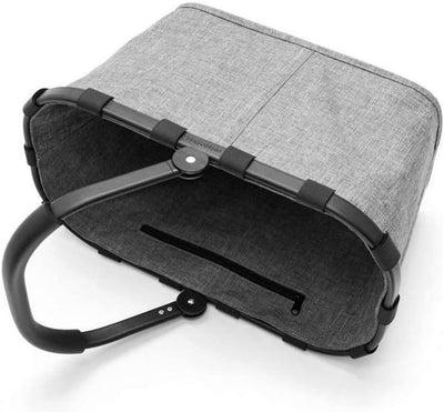 reisenthel carrybag Frame Twist Silver + Cover Black - Einkaufskorb mit Cover und praktischer Innent