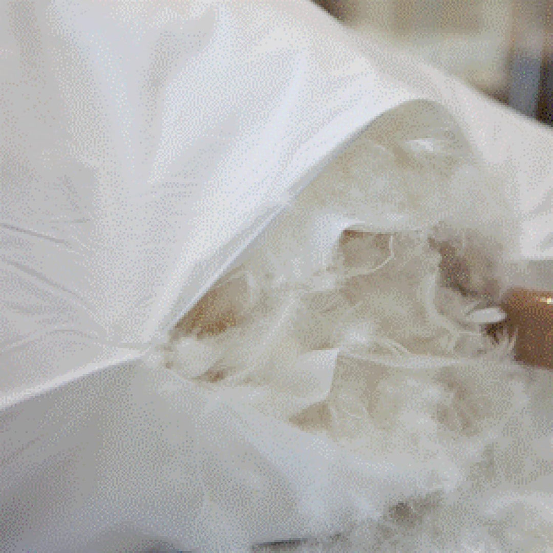 Moon Luxury Kopfkissen 3-Kammer Innenkissen ca. 40x80 cm - 400g - 90% Daunen und 10% Federn mit Trau