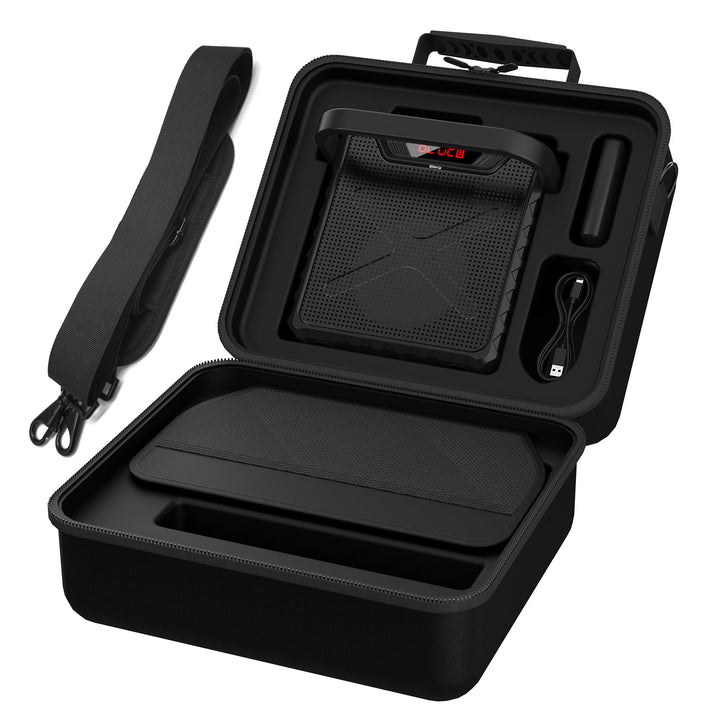 Sprachverstärker mit Mikrofonen kabellos & Tragetasche, Karaoke-Maschine tragbar mit Bass Boost, USB