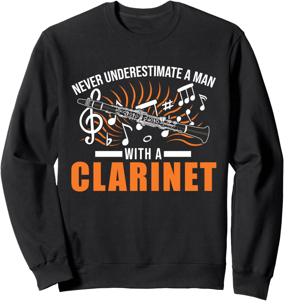Clarinet Mann Klarinette Klarinettist Sweatshirt
