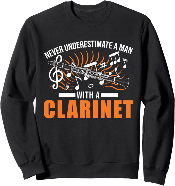 Clarinet Mann Klarinette Klarinettist Sweatshirt
