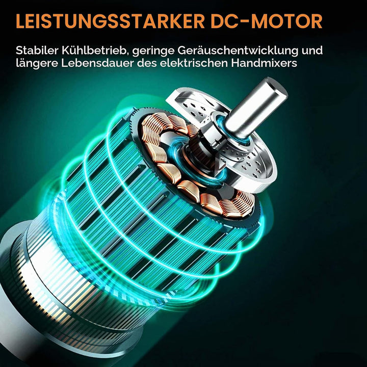 Handmixer, Kabelloser Elektrischer Mini-Eierschläger Handrührgerät Mit 4 Geschwindigkeitsstufen USB