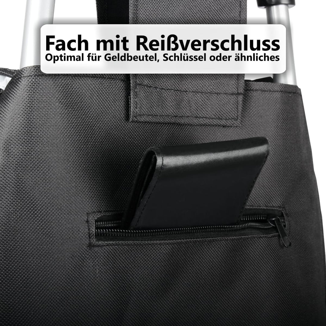 2IN1 Einkaufstrolley auch als Sackkarre nutzbar klappbar 40L Tasche bis 25kg Einkaufswagen mit gross