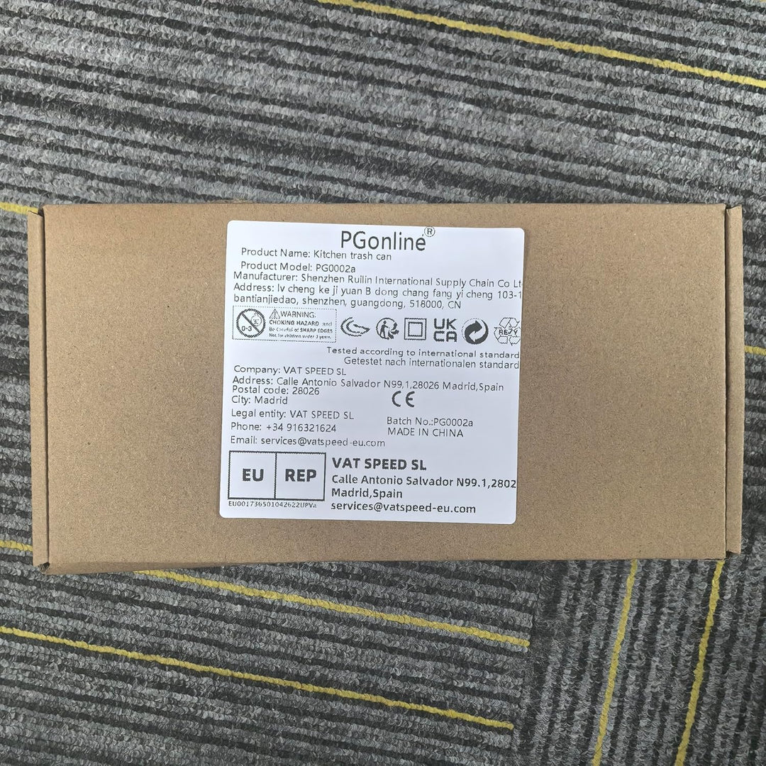 PGonline Küchenmülleimer Hängend mit Deckel, Mülleimer Küche Faltbar 10L, Abfalleimer Komposteimer K