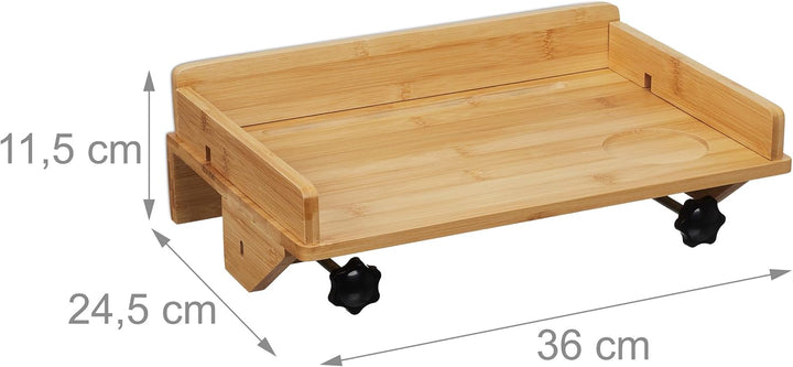 Relaxdays Bettablage, Mini-Nachttisch zum Klemmen, Bett & Hochbett, HBT 11,5 x 36 x 24,5 cm, Tableth