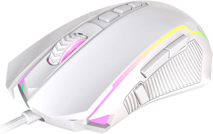 Redragon Gaming Maus, Gaming Mouse mit RGB und Einstellbar 8000 DPI, Maus mit 9 programmierbare Tast