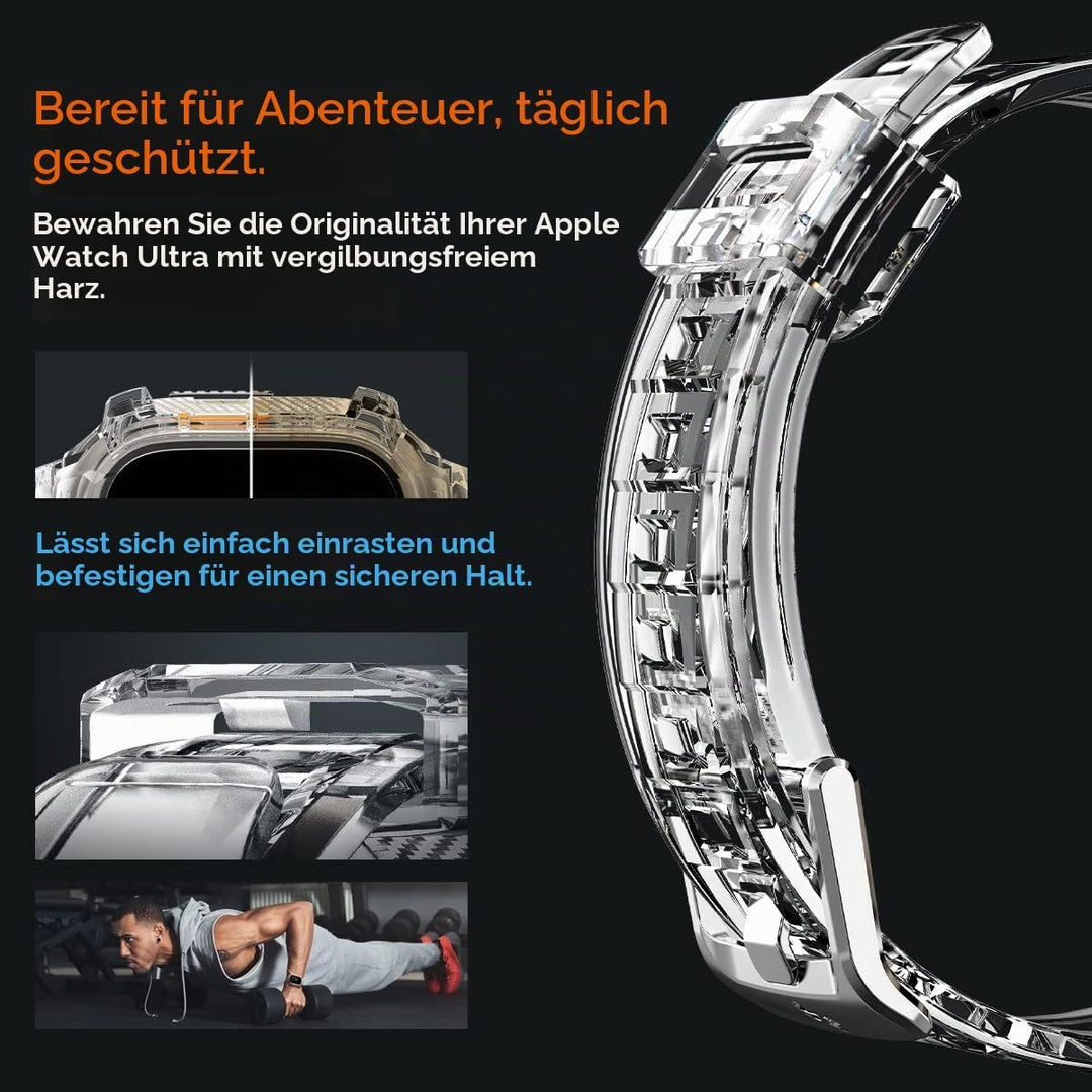 Spigen Rugged Armor Pro Hülle mit Band für Apple Watch Ultra 3/2/1 49mm | TPU-Unibody-Hülle mit Armb