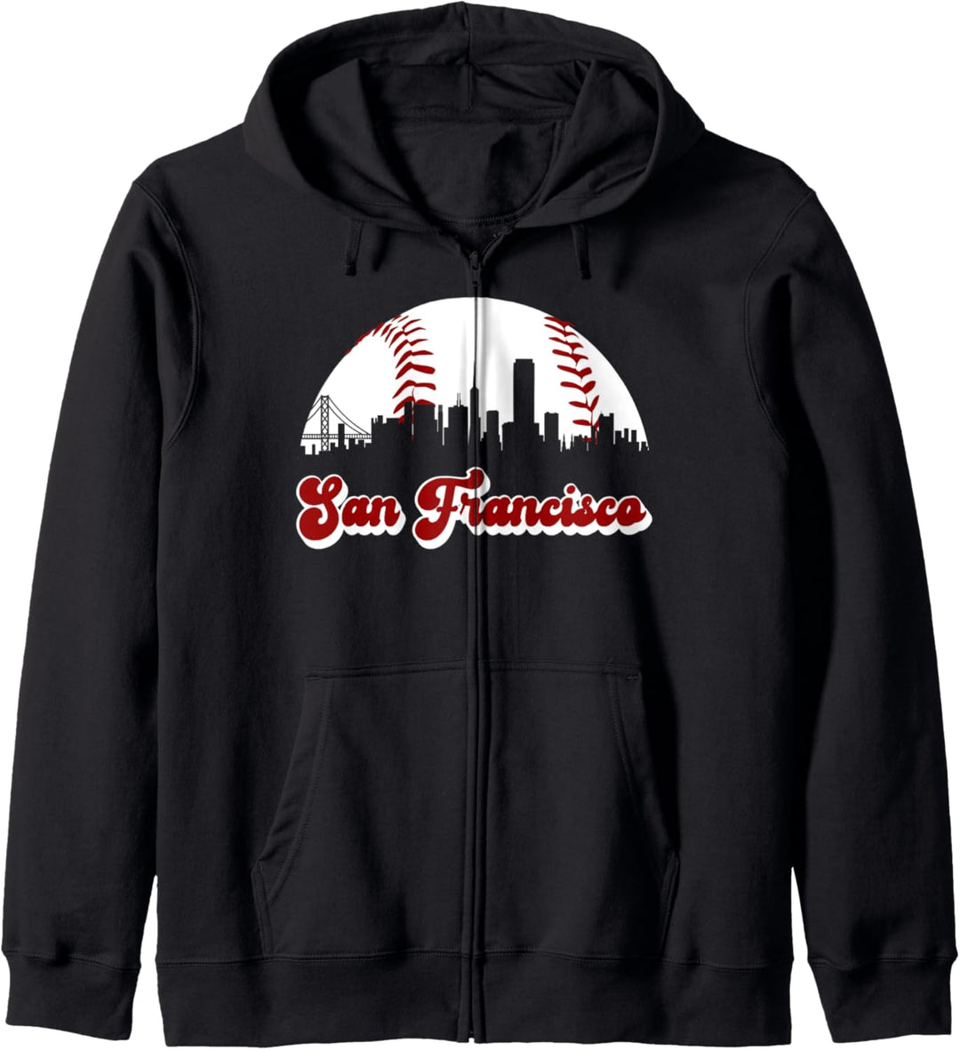 Baseball San Francisco Vintage Riesenball, nationaler Zeitvertreib Kapuzenjacke