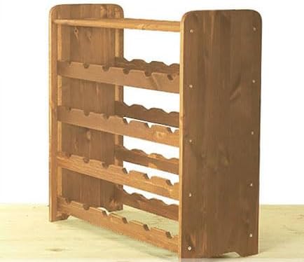 PROREGAL Weinregal PINOTWINE C | HxBxT 61,6x63,2x26,5cm | 24 Flaschen | Massives Kiefernholz | Braun