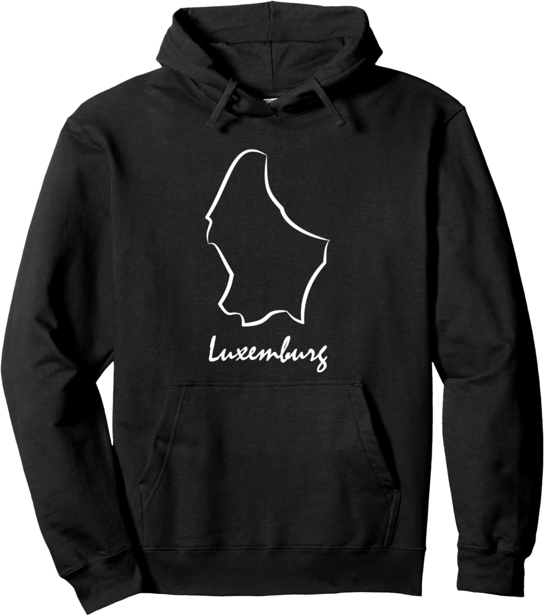 Luxemburg Umriss, Letzebuergesch, Luxemburger, Luxemburg Pullover Hoodie