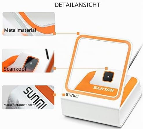 Sunmi BLINK 2D Barcode-Scanner Freisprecheinrichtung USB Barcode-Barcode-Leser für mobile Bezahlung
