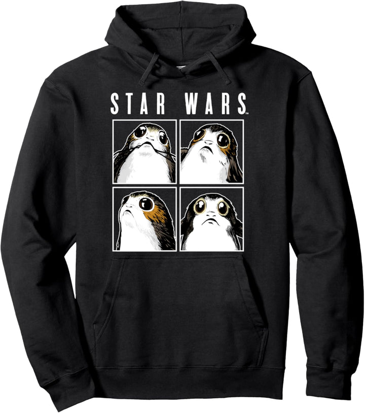 Star Wars The Last Jedi Porg Panel Poster Pullover Hoodie