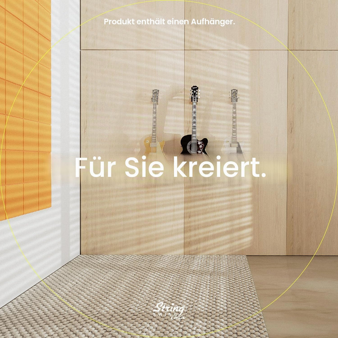 String Swing CC01K - Gitarrenhalter Für die Wand- und Gitarrenwandhalterung - Schwarze Walnuss Black