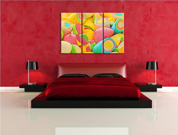 bunte Schaumsüssigkeiten NewArt 3-Teiler Leinwandbild 120x80 Bild auf Leinwand, XXL riesige Bilder f