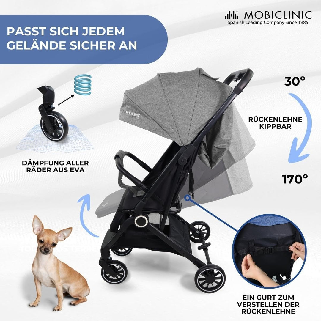 Mobiclinic® kids, Kinderwagen, Ultra-kompakt, Trip, 5-punkt-gurt, Lenker, Korb, Europäische marke, 0
