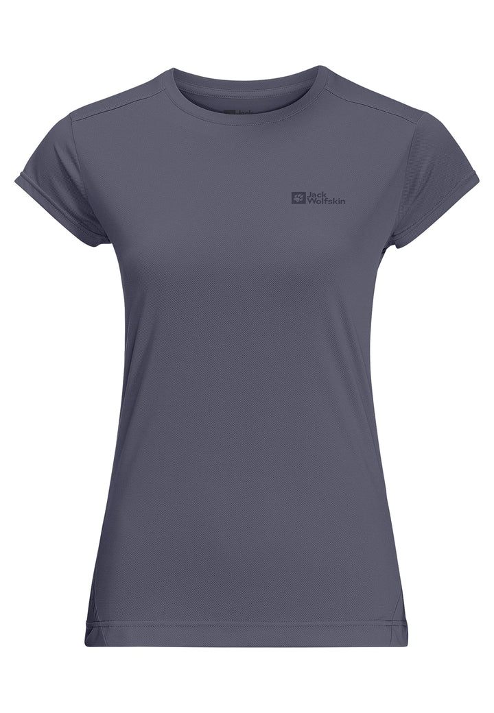 Jack Wolfskin Damen Prelight S/S W T-Shirt, M Dolphin
