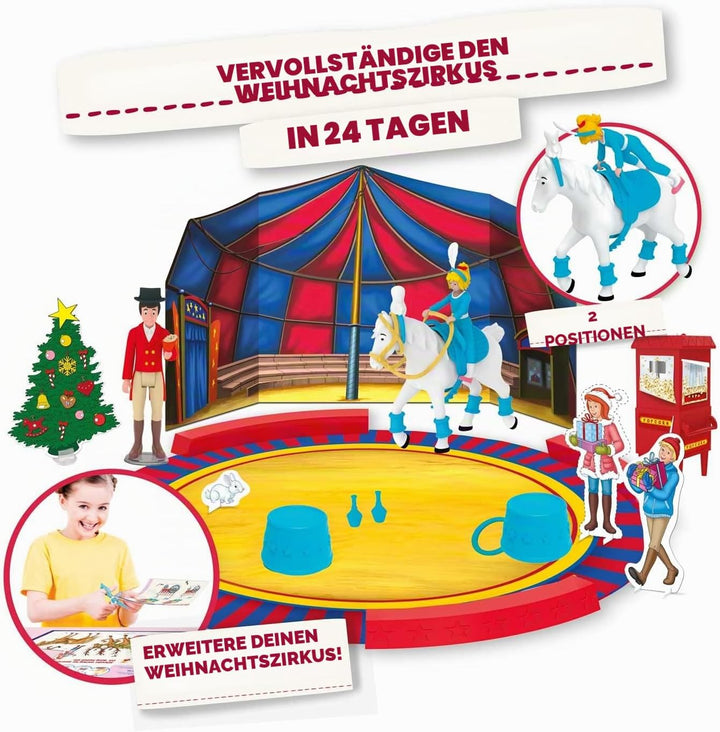 CRAZE Spielzeug Adventskalender Bibi & Tina Weihnachtszirkus, Adventskalender Kinder mit 24 tollen P