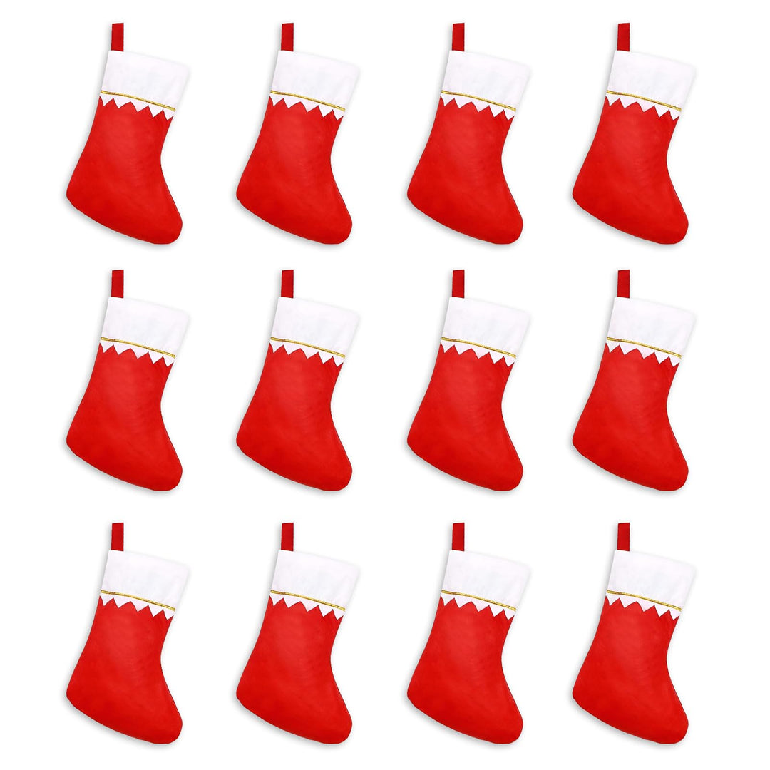 CINGHIA Nikolausstrumpf,Nikolausstiefel Personalisiert,12 Stück Nikolausstiefel Rot,Nikolausstiefel