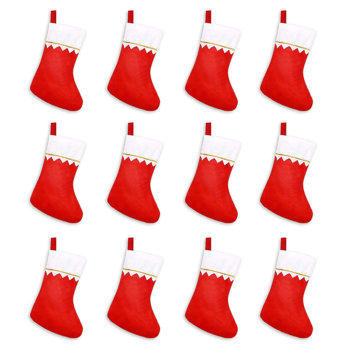 CINGHIA Nikolausstrumpf,Nikolausstiefel Personalisiert,12 Stück Nikolausstiefel Rot,Nikolausstiefel