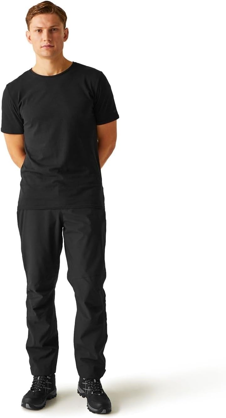 Regatta Herren Over Trousers Highton Stretch' Waterproof Breathable Regular S Schwarz, S Schwarz