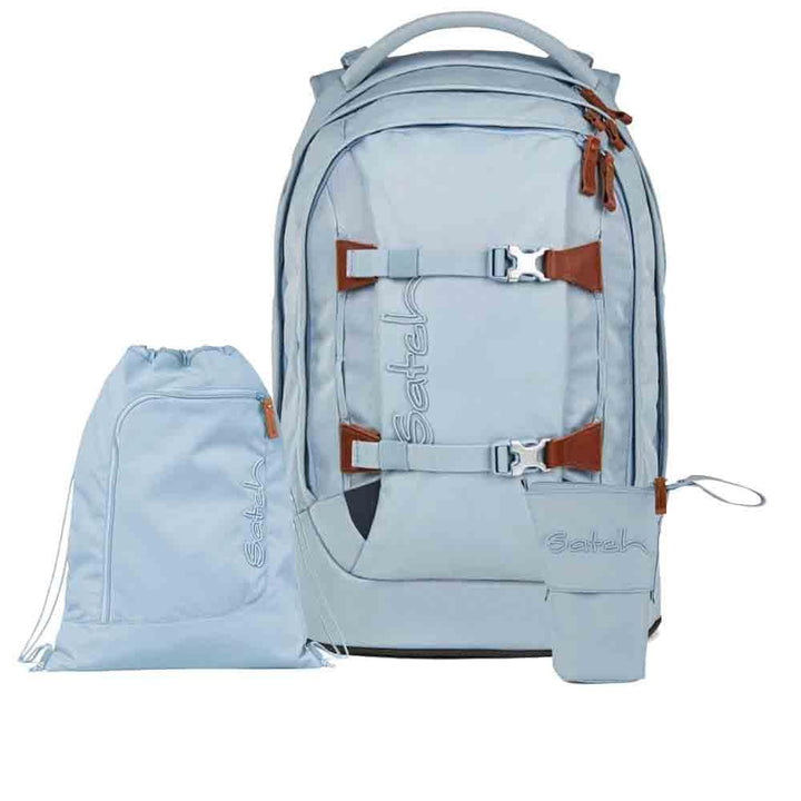 Satch Pack Pencil Slider Light Edition Schulrucksack Set 3tlg. inkl. Sportbeutel (Nordic Ice Blue),