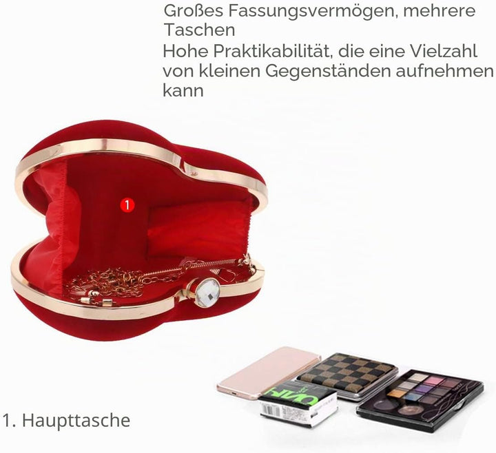NICOLE &amp; DORIS Abendtasche Damen Abend Clutch Umhängetasche für Hochzeit sketten tasche Handtasche f