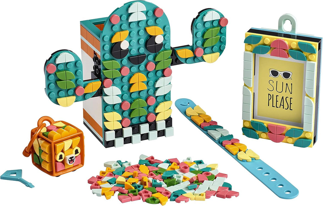 LEGO 41937 DOTS Kreativset Sommerspass Bastelset für Kinder, Set zum Basteln von Armband, Kinderzimm