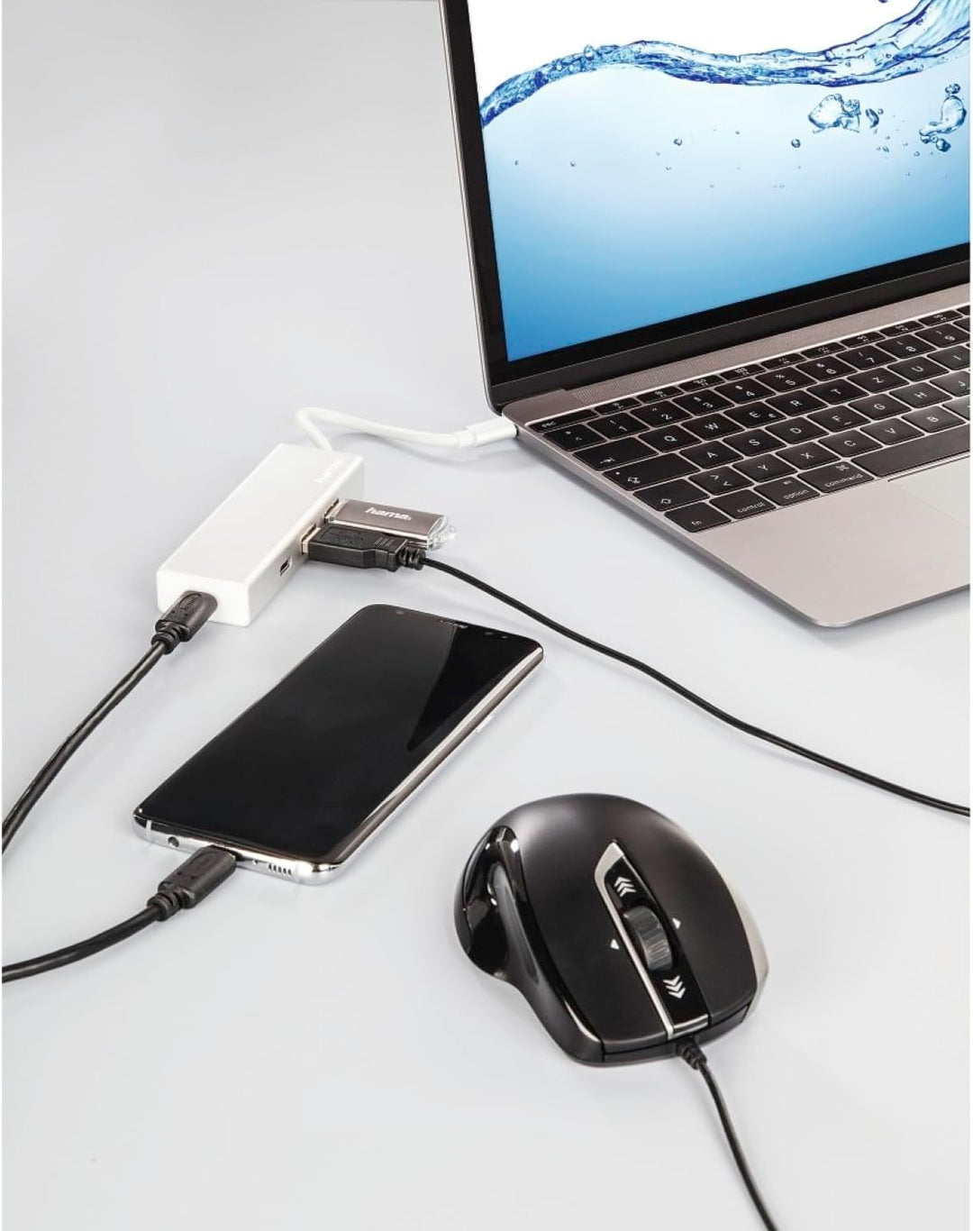 Hama USB 3.1 Type-C Hub, 4-fach (2x USB-A, 2x USB-C, 5 Gbit/s Super-Speed Datentransfer, für PC/Mac/