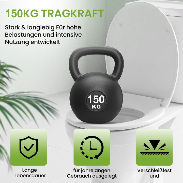 YEAUPE PRO Toilettendeckel mit Absenkautomatik Oval, WC Sitz Duroplast, Weiss | Klodeckel, Klobrille