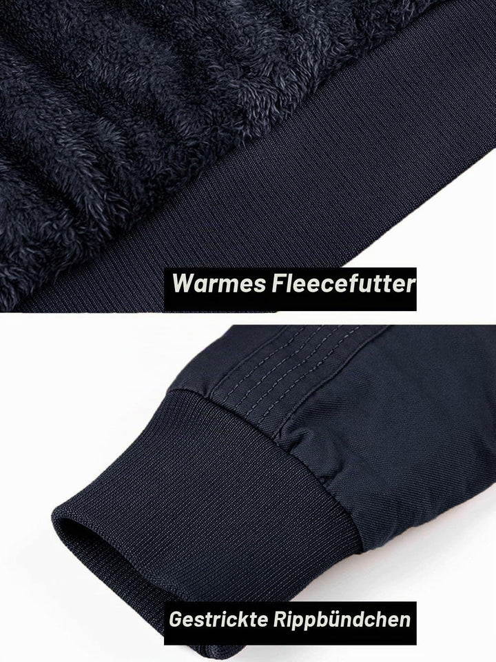 MAGCOMSEN Winterjacke Herren Warm Gefüttert Fleecejacke Cargo Casual Übergangsjacke Baumwolle Army J