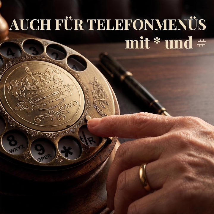 Opis 1921 Cable - Modell C - Retro Telefon/Altes Telefon mit Wählscheibe/Festnetztelefon Retro/Antik