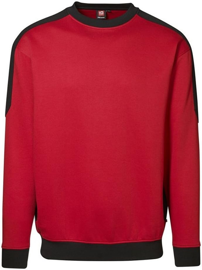 ID - Kontrastfarbenes Sweatshirt mit leichter Passform. Modell Pro Wear Herren. M Weiss, M Weiß