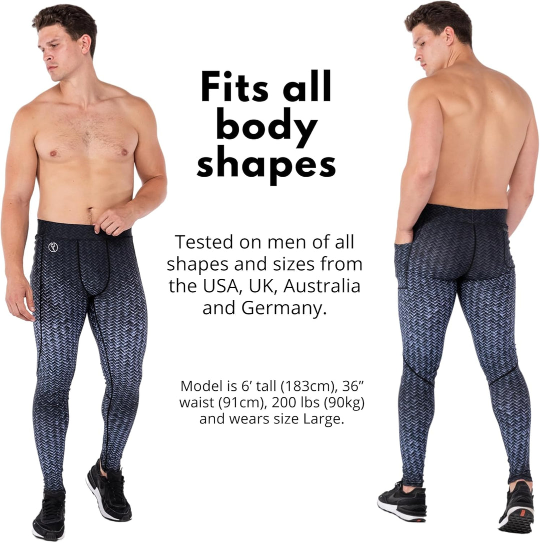 Kapow Meggings Performance Range – Herren Sportleggings mit Taschen: Lang, Perfekt für Sport wie Fit
