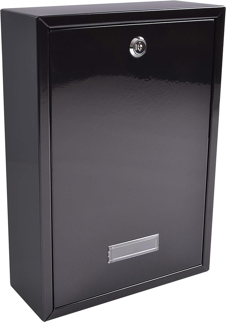 Burg Wächter MB11BK Forth Hintertüre und wandmontierter, abschliessbarer, wetterfester Briefkasten a