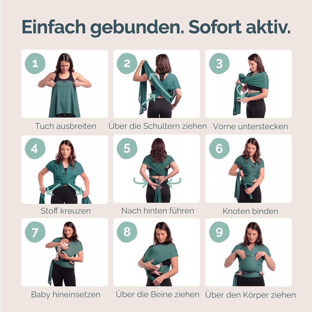 Boba Freedom Together Babytragetuch, Leichte &amp; Atmungsaktive Babytrage für Neugeborene und Kleinkind