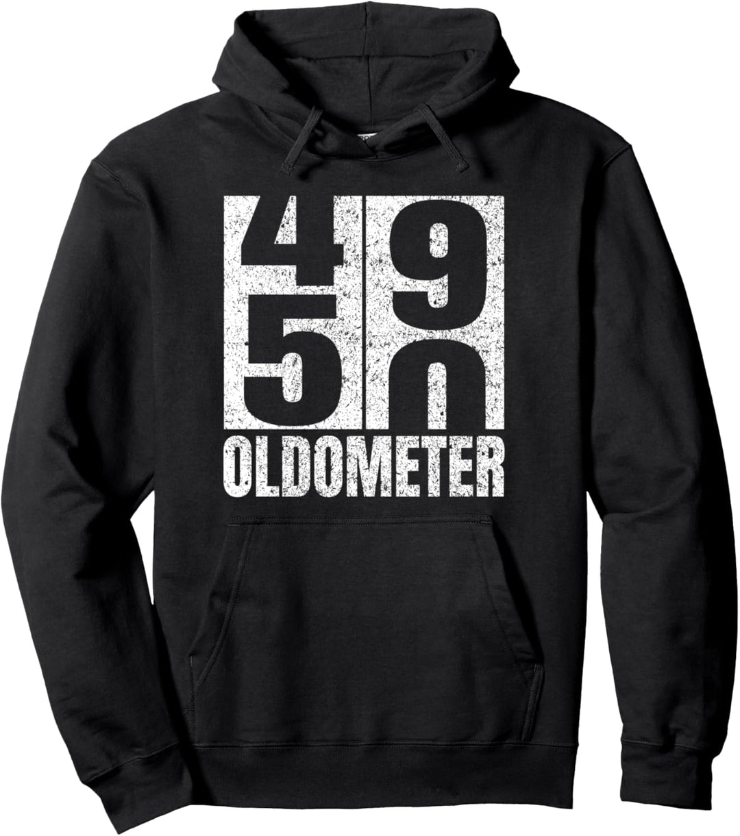 Oldometer 49-50 50th Birthday Gifts Men Women Vintage Funny Pullover Hoodie