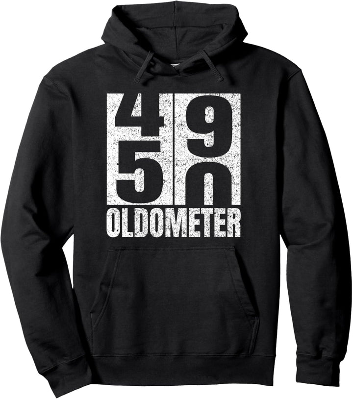 Oldometer 49-50 50th Birthday Gifts Men Women Vintage Funny Pullover Hoodie