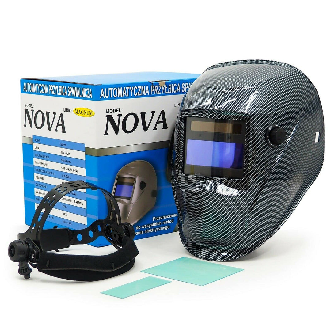 Magnum™ Nova Carbon MASK Auto Dunkelung Schweisshelm Wig MIG 2 Sensoren Schleifen