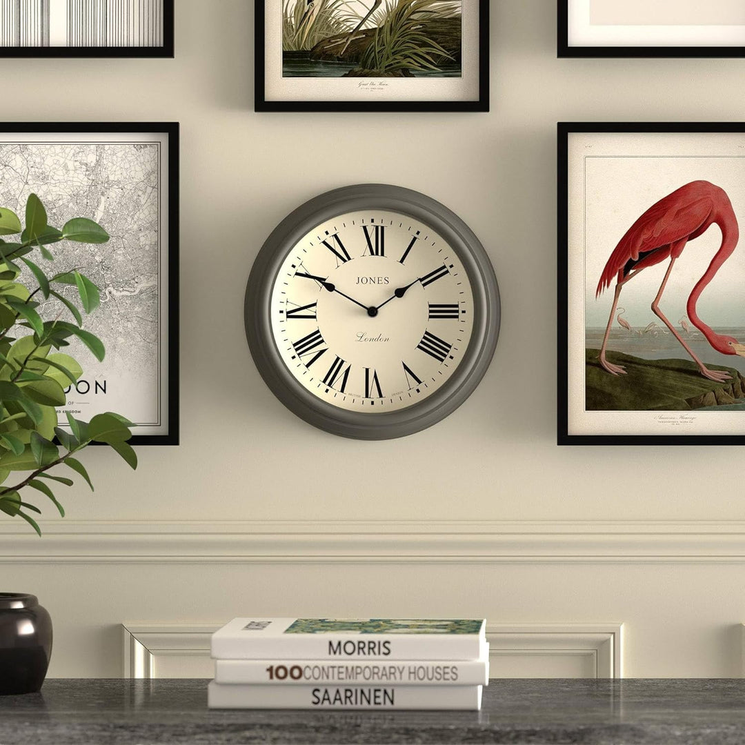 JONES CLOCKS® Venetian Wanduhr – Runde Wanduhr – Klassisches traditionelles Design – Designer-Wanduh
