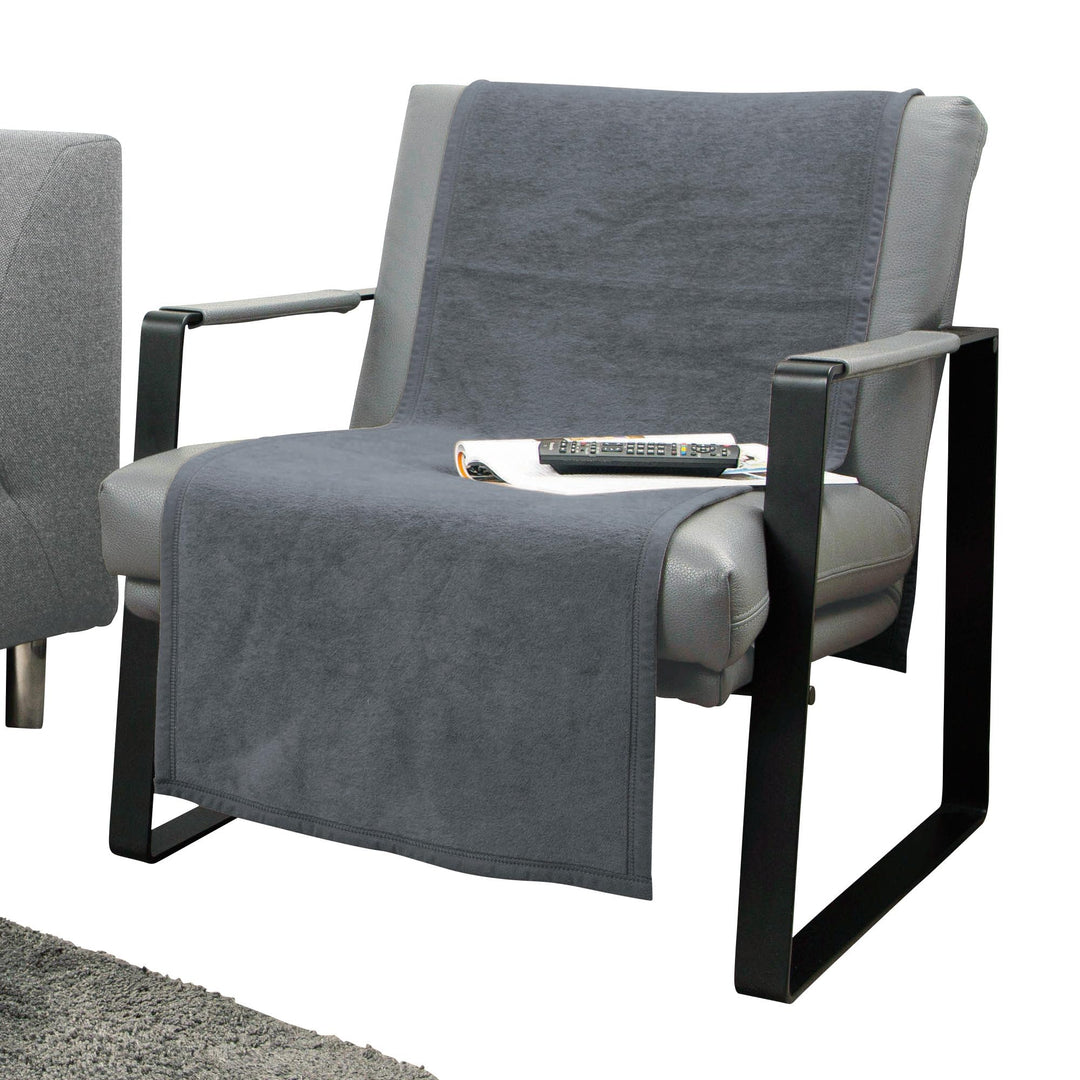 Erwin Müller Sesselschoner, Sofaläufer, Sofaschoner dunkelgrau Grösse 50x200 cm - strapazierstark, w